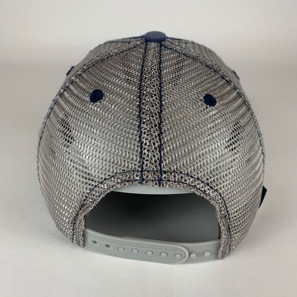 Syracuse Orange NCAA Navy Blue Gray Legacy Relaxed Fit Snapback Trucker Hat - Picture 3 of 5